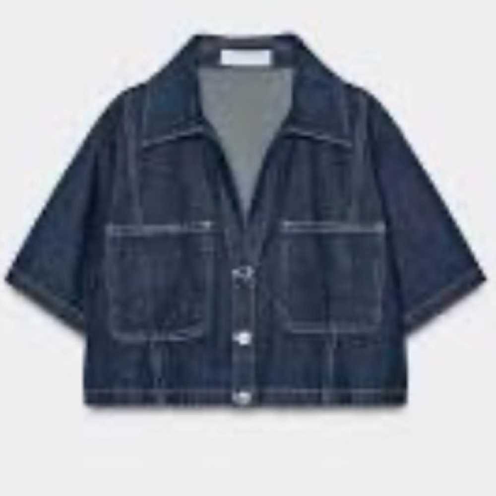 Denim Crop Top - Picture 3 of 8